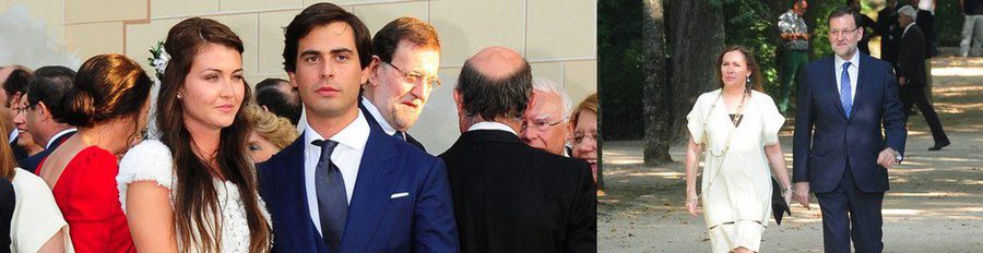 Mariano Rajoy, Elvira Fernández Balboa y Soraya Sáenz de Santamaría, acuden a la boda de la hija de Luis de Guindos