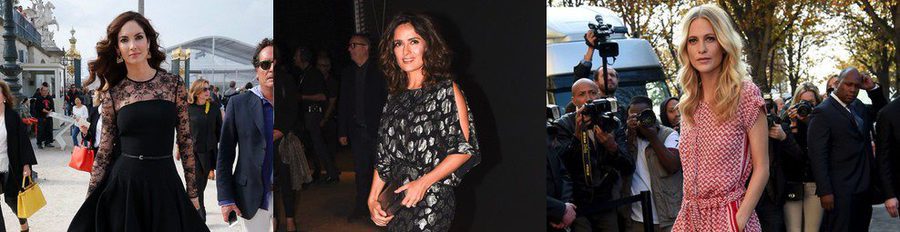 Eugenia Silva, Salma Hayek, Rachel Zoe y Kris Jenner se sientan en el front row de la Semana de la Moda de París