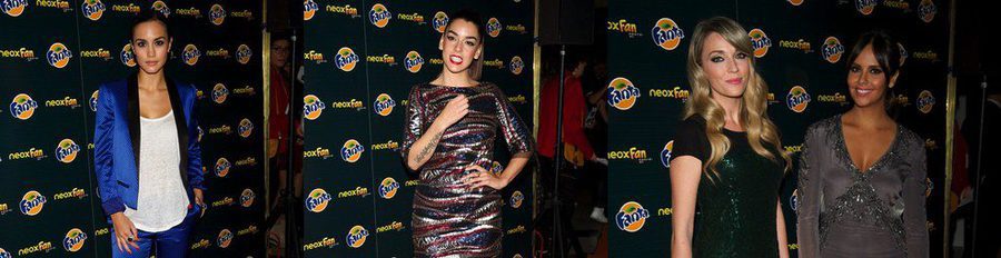 Cristina Pedroche, Ruth Lorenzo, Megan Montaner y Andrea Duro se divierten en la alfombra roja de los Neox Fan Awards 2014