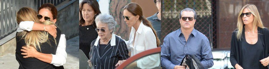 Ramón García y su mujer Patricia Cerezo arropan a Lydia Bosch en el funeral de su padre