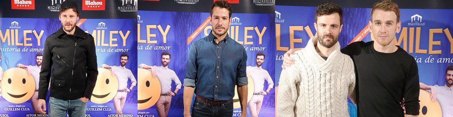 Eloy Azorín y Alejandro Albarracín apoyan a Ramón Pujol y Aitor Merino en el estreno de 'Smiley'