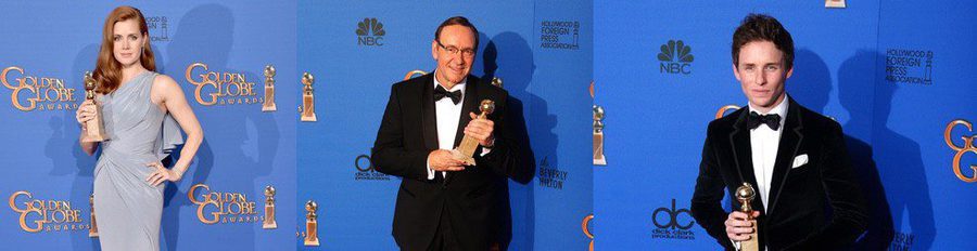 Kevin Spacey, Gina Rodriguez, Eddie Redmayne y Amy Adams, ganadores de los Globos de Oro 2015