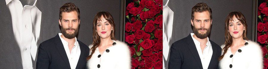 Jamie Dornan, Dakota Johnson y sus 'Cincuenta sombras de Grey' empiezan a pisar las alfombras rojas