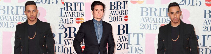 Lewis Hamilton convertido en rapero y Orlando Bloom de vaquero, los chicos de los Brit Awards 2015