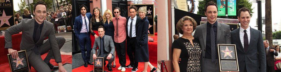 Jim Parsons estrena estrella en el Paseo de la Fama de Hollywood rodeado de 'The Big Bang Theory'