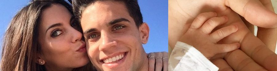 Marc Bartra y Melissa Jiménez ya son tres: la primera foto con su hija Gala