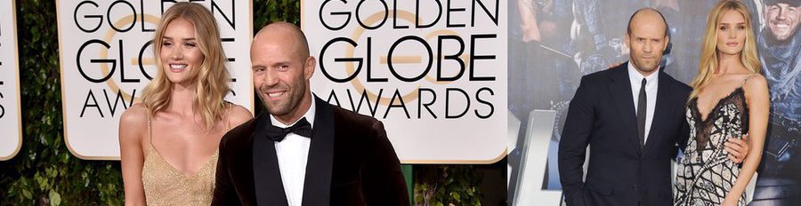 Rosie Huntington-Whiteley confirma su compromiso con Jason Statham luciendo anillo de diamantes en los Globos de Oro 2016