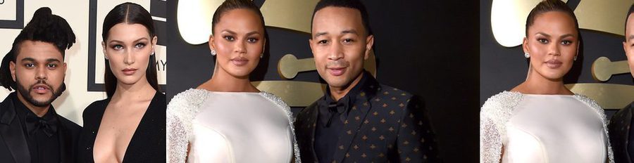 Bella Hadid y The Weeknd y John Legend y Chrissy Teigen, las parejas que lucieron su amor en los Premios Grammy 2016