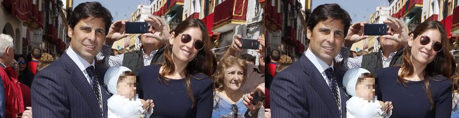 Fran Rivera y Lourdes Montes viven con emoción su primera Semana Santa junto a su hija Carmen