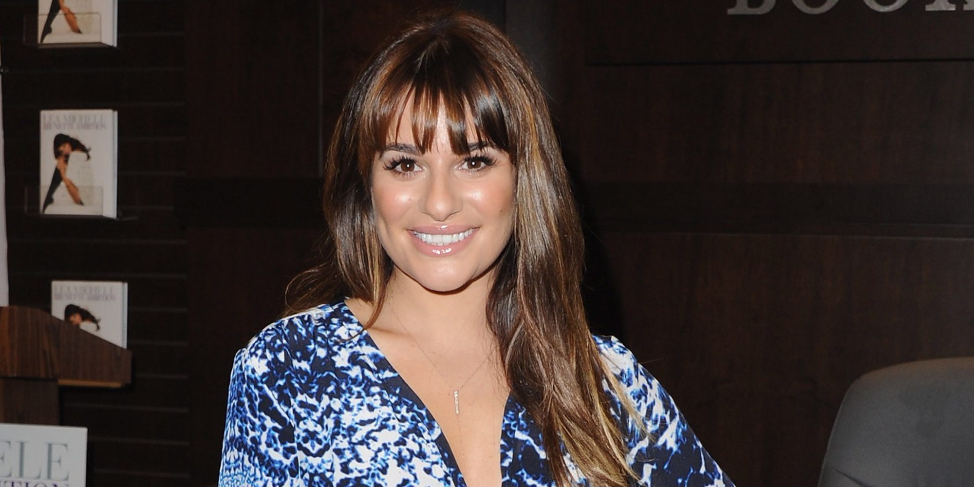 Lea Michele, una 'presa' vestida de azul en el set de rodaje de la segunda temporada de 'Scream Queens'