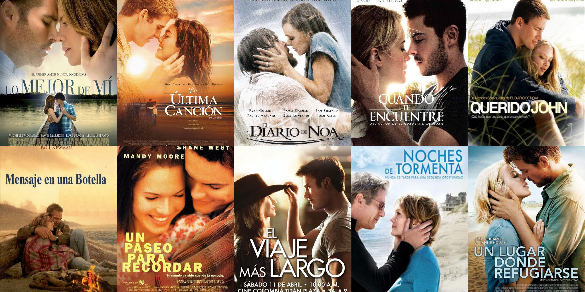 10 películas románticas basadas en novelas de Nicholas Sparks que tienes que ver