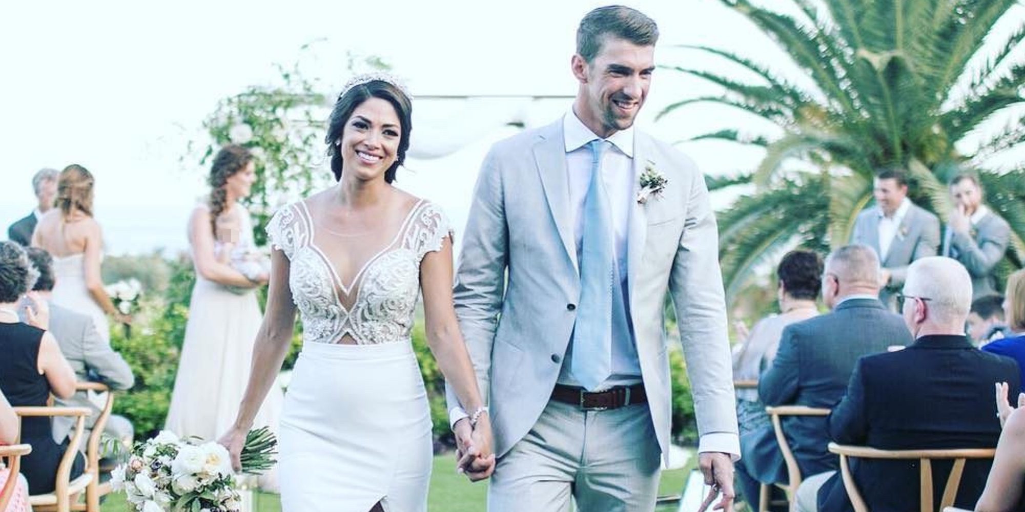 Michael Phelps y Nicole Johnson publican fotos de su boda secreta