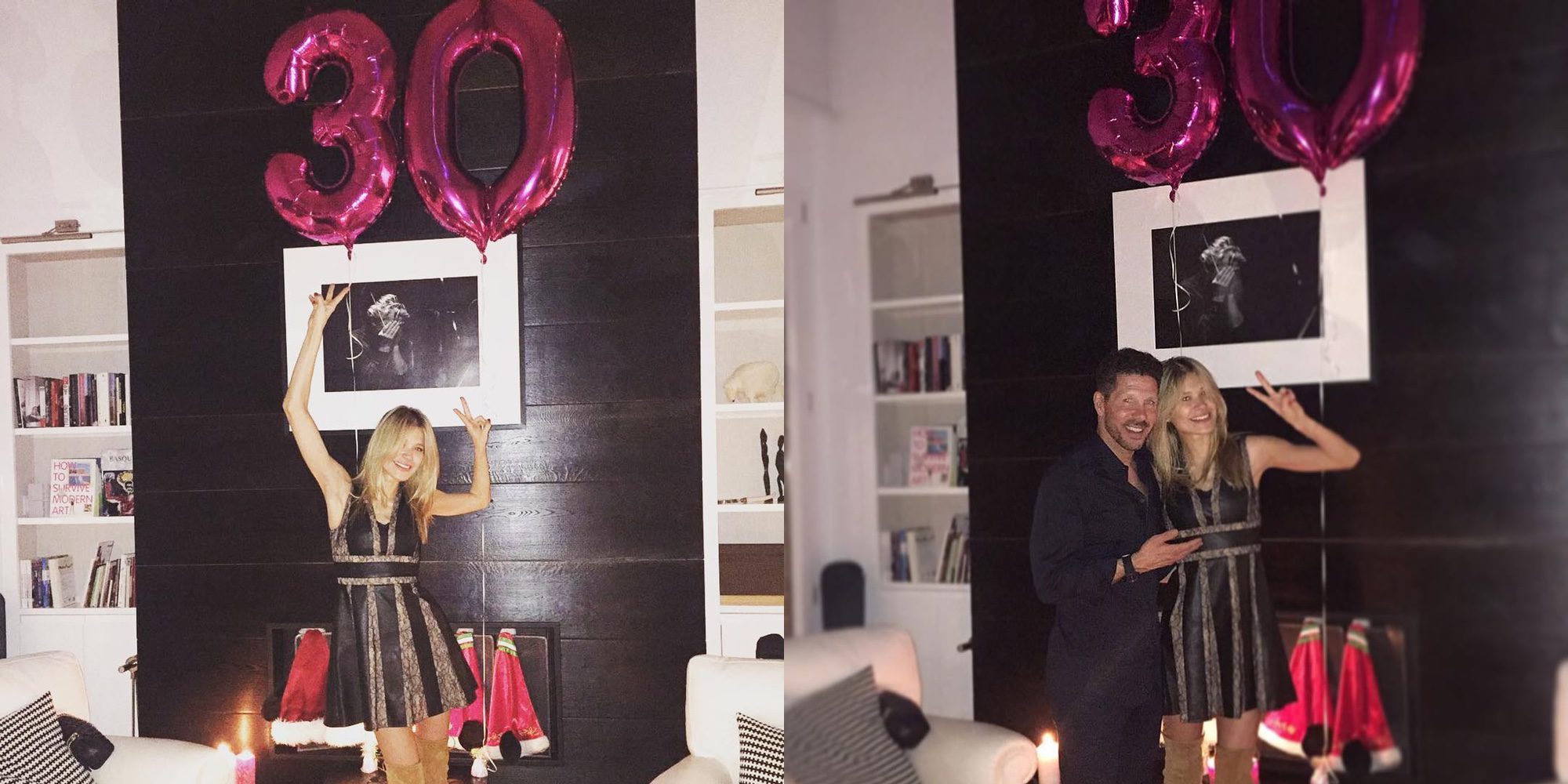 Carla Pereyra sopla las velas de su 30 cumpleaños junto a Simeone y Francesca