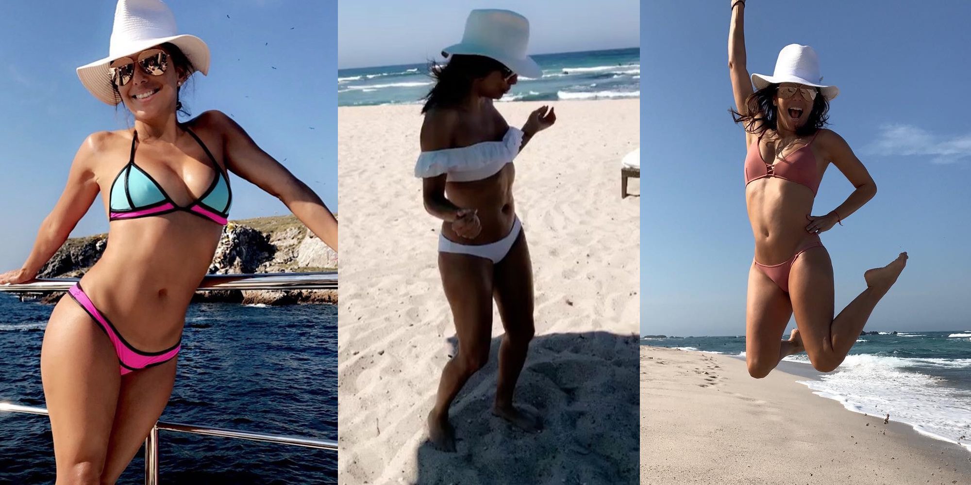 Eva Longoria celebra la Navidad en las playas de México