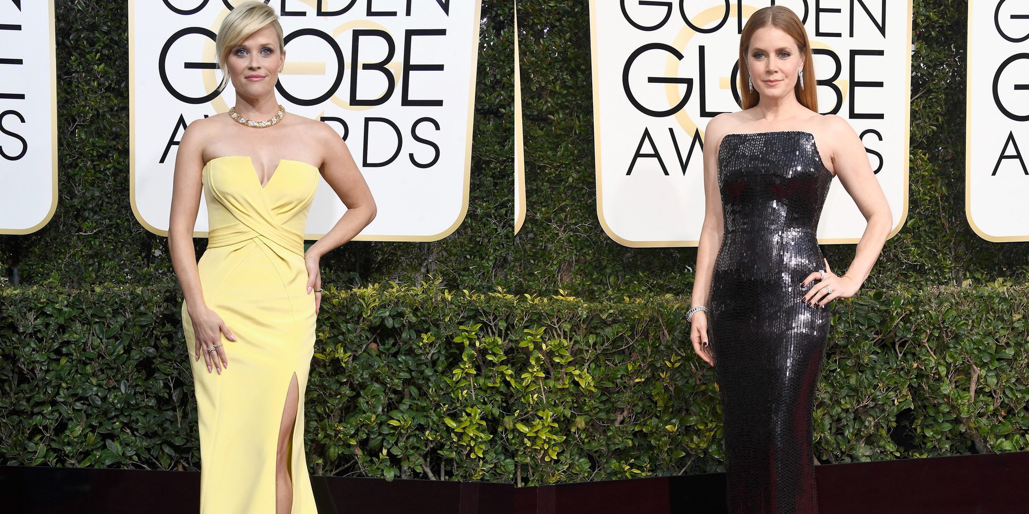 Reese Witherspoon, Amy Adams y Blake Lively brillan en la alfombra roja de los Globos de Oro 2017