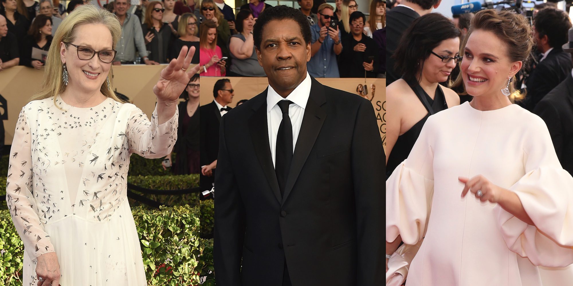 Natalie Portman, Meryl Streep o Denzel Washington entre los famosos de la alfombra roja de los SAG Awards 2017