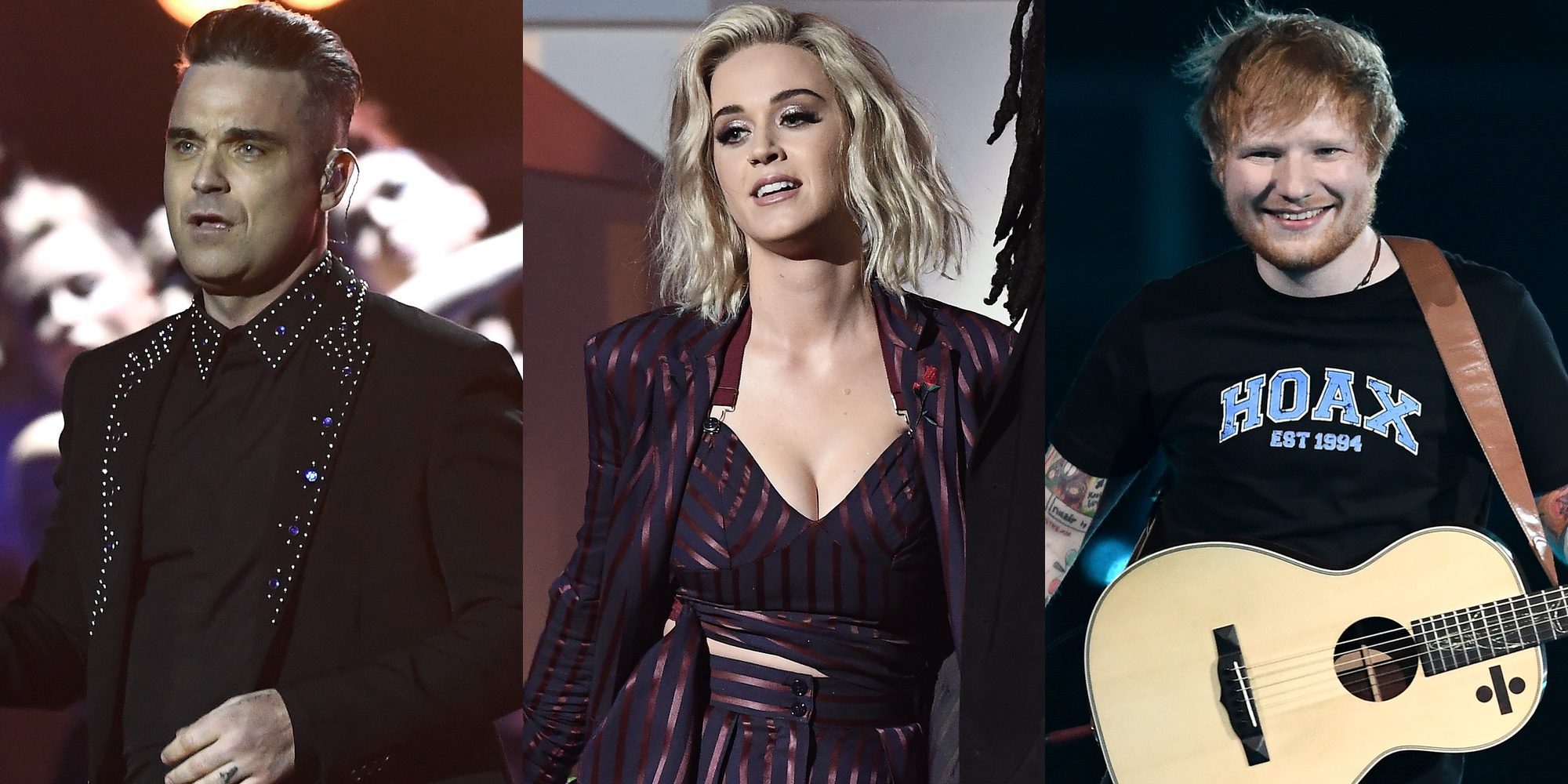 Robbie Williams, Katy Perry y Ed Sheeran lideran las actuaciones de los Brit Awards 2017