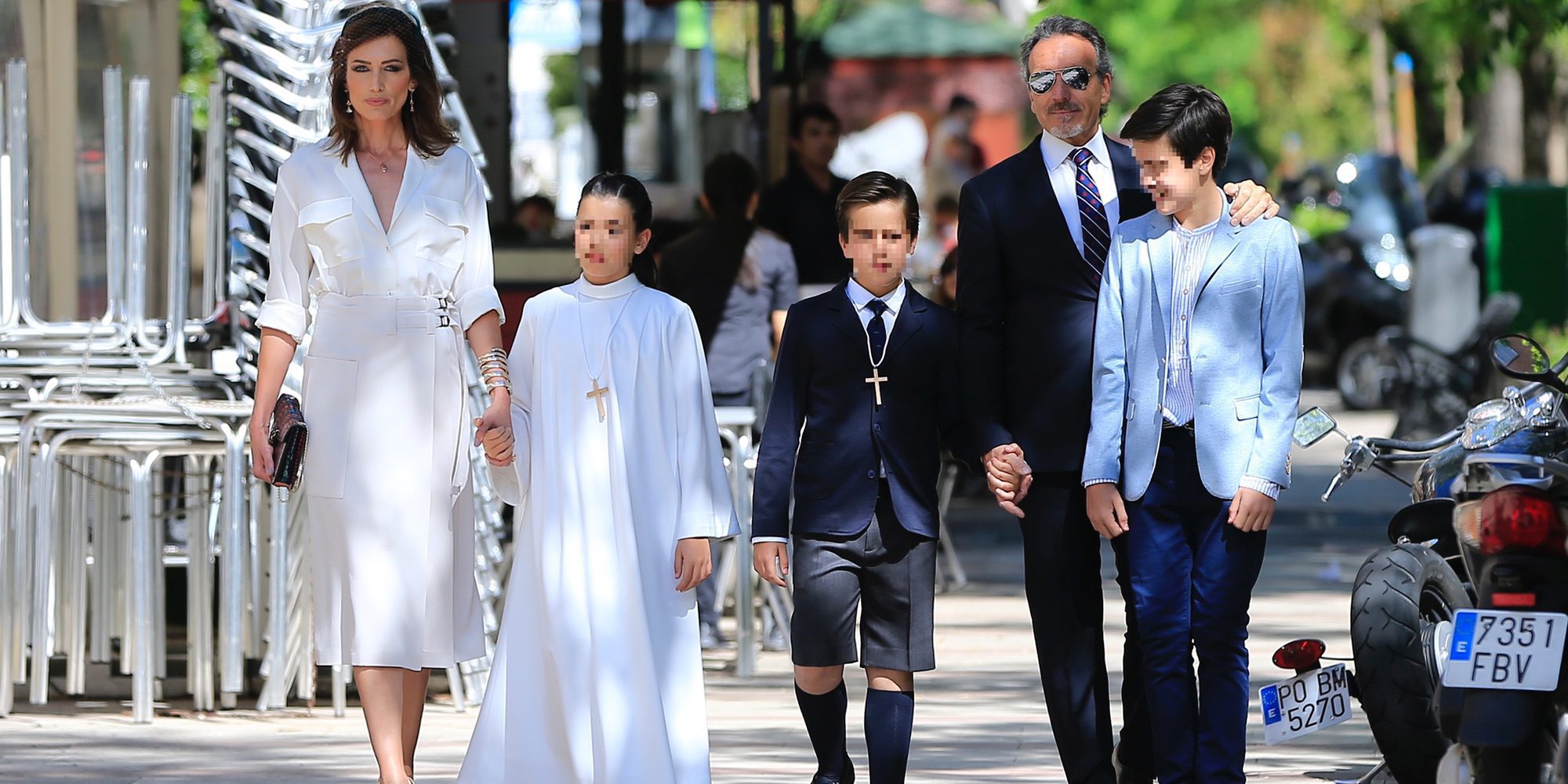 El esperado reencuentro entre Nieves Álvarez y Marco Severini en la comunión de sus hijos Bianca y Brando