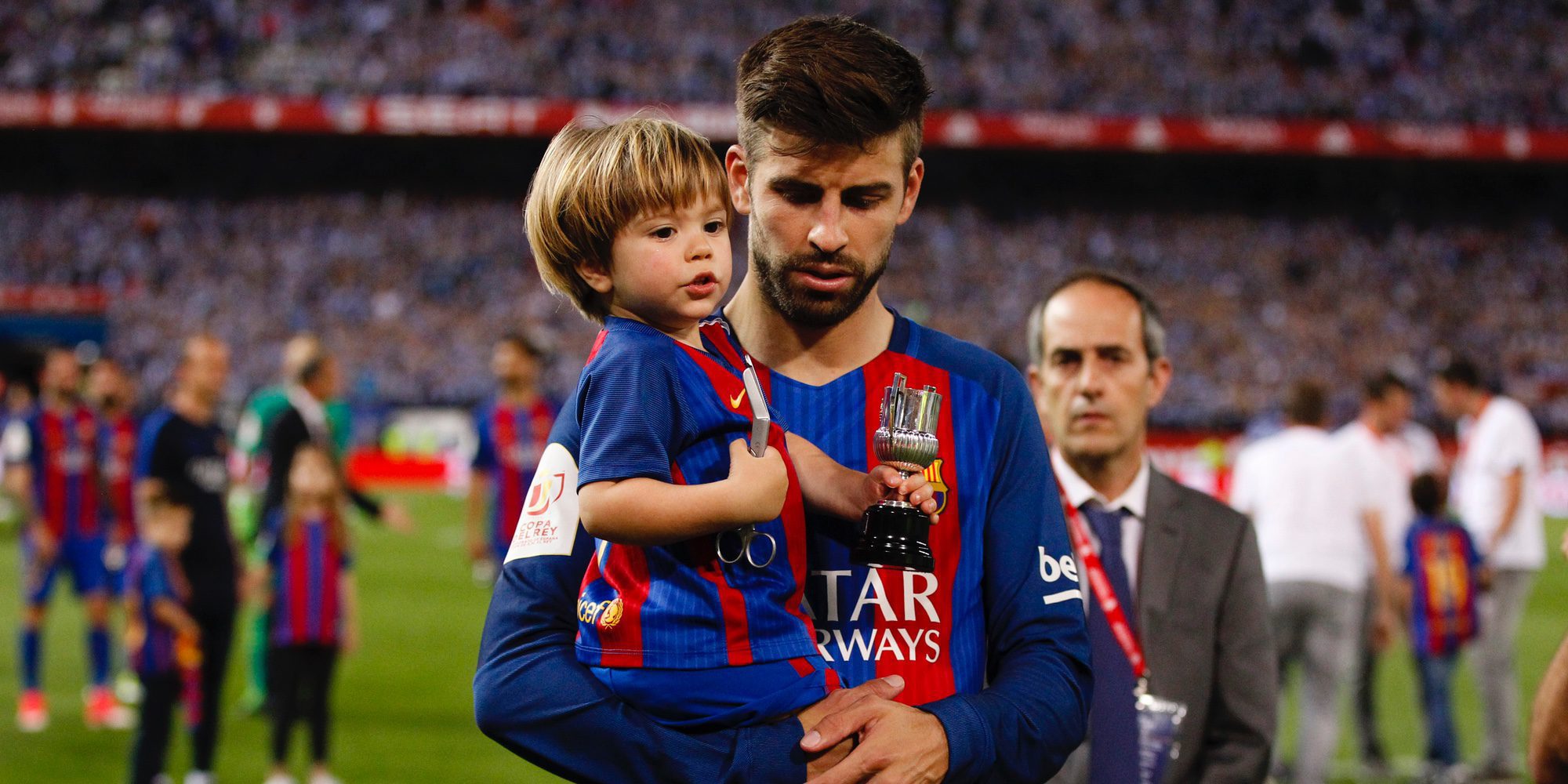 Milan y Sasha Piqué y los Messi: los niños del Barça, los otros protagonistas de la final de la Copa del Rey 2017