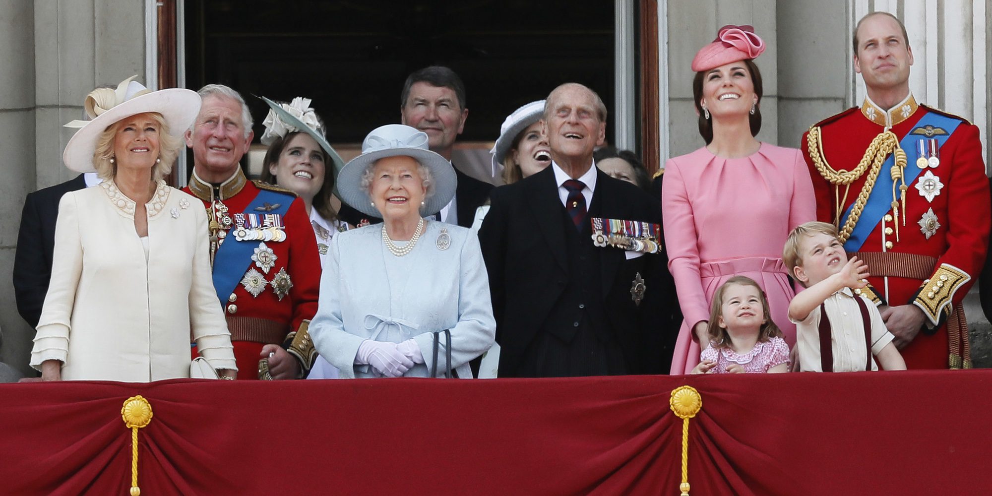 El Príncipe Jorge y la Princesa Carlota, protagonistas de la Trooping The Colour