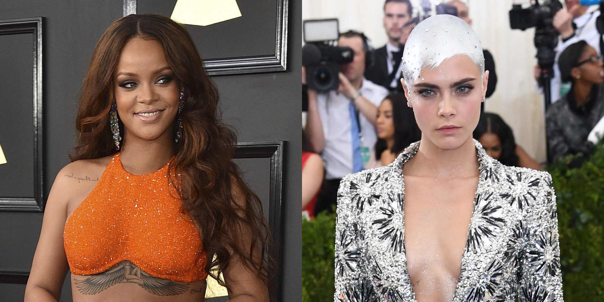 Cara Delevingne fascinada con los pechos de Rihanna