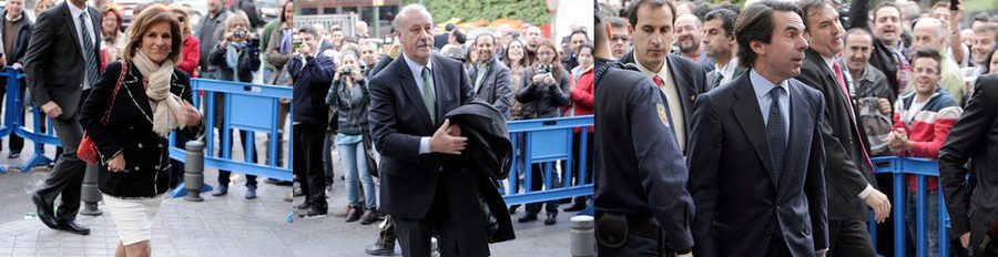 Vicente del Bosque, José María Aznar y Ana Botella, espectadores del Real Madrid-Bayern de Munich