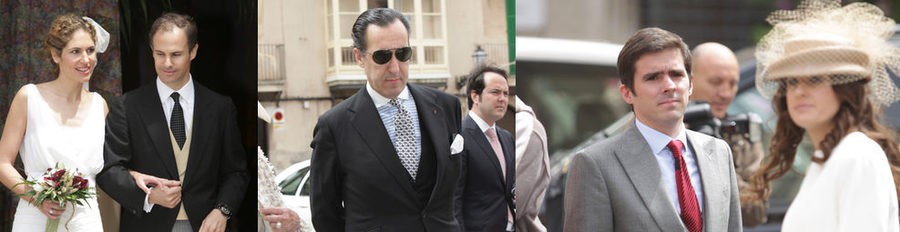 Jaime de Marichalar, Ana Aznar y José María Aznar Jr, invitados en la boda de Alfonso Fierro March y Sabina Fluxá