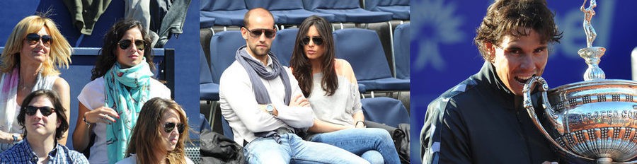 Gonzalo Miró y Xisca Perelló, testigos de la victoria de Rafa Nadal en el Torneo Conde de Godó