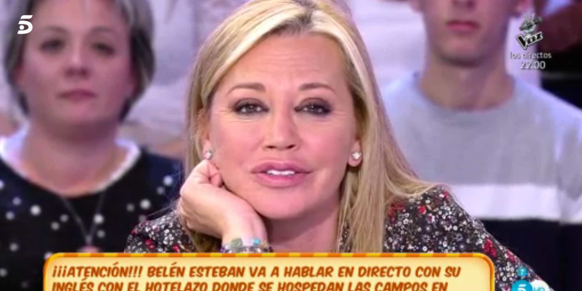 Belén Esteban responde a la petición de paz de Toño Sanchís: "Cuenta cómo va el proceso, cuéntalo. ¡Pá-ga-me!"