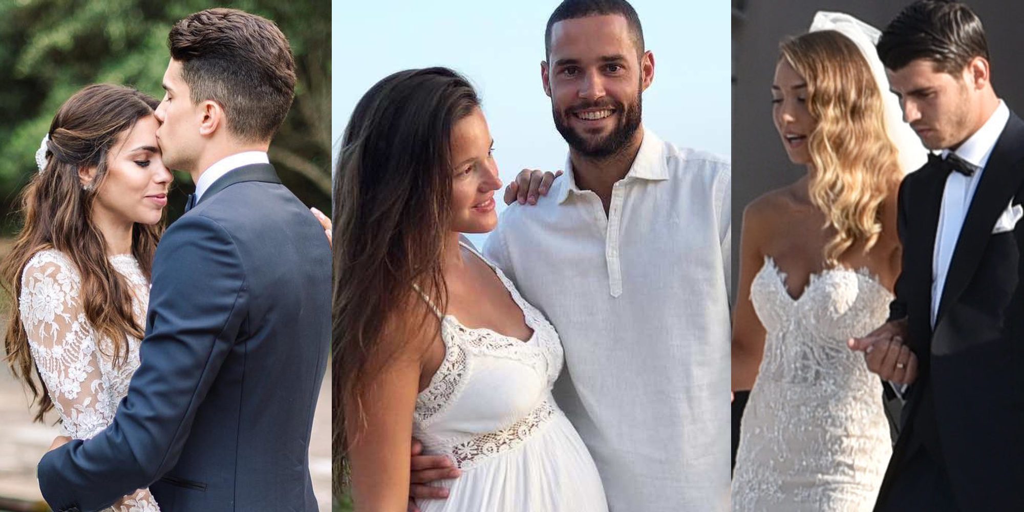 Las bodas de los futbolistas de 2017: de Malena Costa y Mario Suárez a Alice Campello y Álvaro Morata