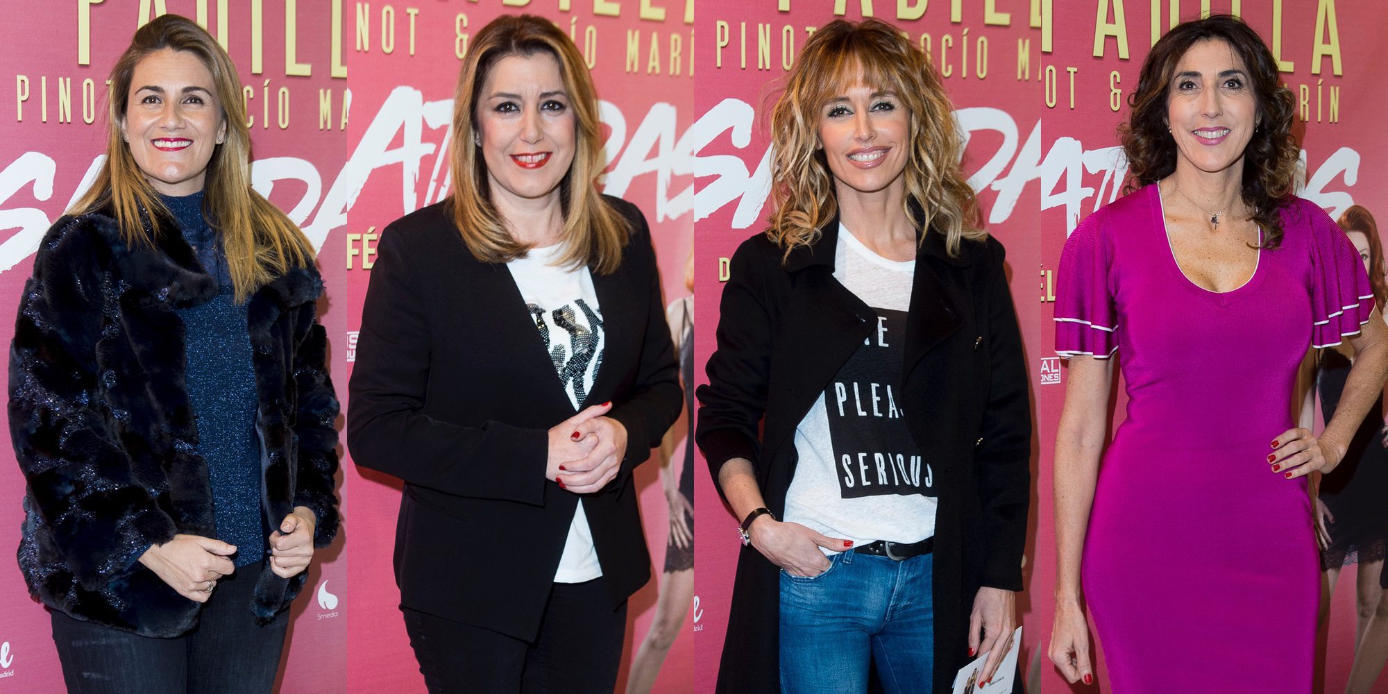 Emma García, Carlota Corredera o Susana Díaz apoyan a Paz Padilla en el estreno de su nueva obra 'Desatadas'