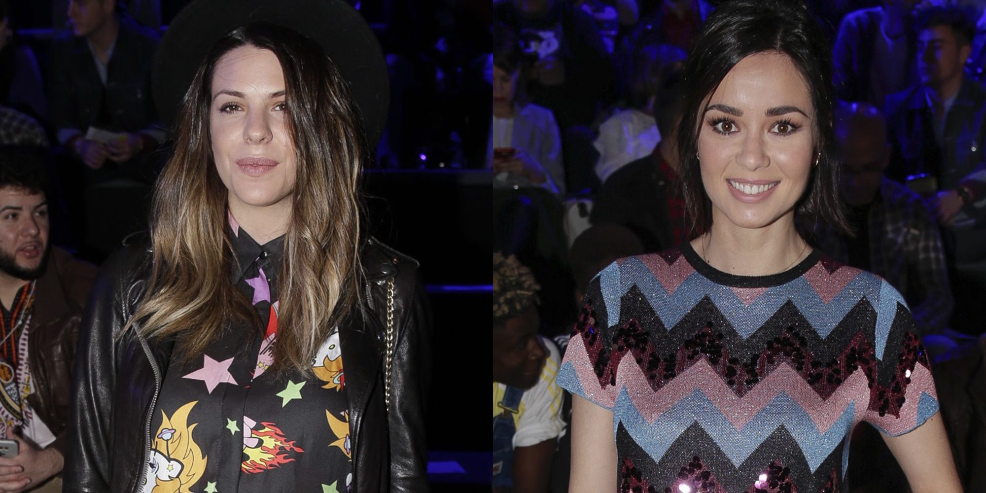 Laura Matamoros presume de tripita y Dafne Fernández de amor en el front row de la Fashion Week