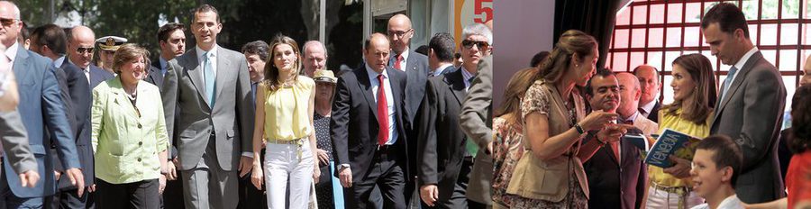 Los Príncipes Felipe y Letizia, aclamados en la inauguración de la Feria del Libro de Madrid