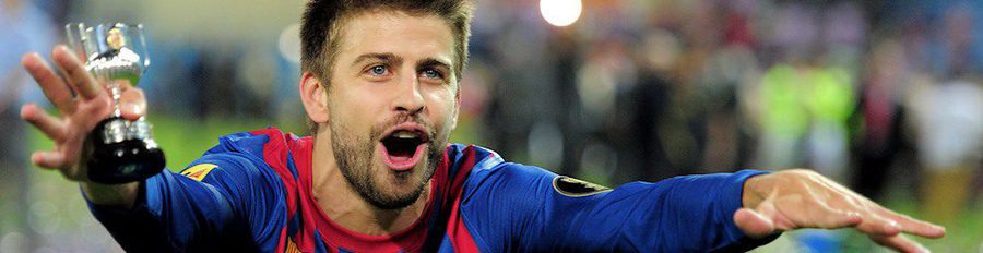 El romántico beso de Gerard Piqué a Shakira tras ganar la Copa del Rey de fútbol