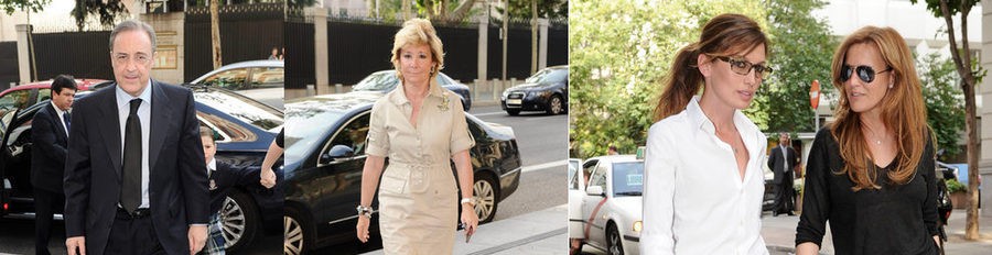 Nieves Álvarez, Alejandra Prat y Esperanza Aguirre asisten al funeral de Pitina, mujer de Florentino Pérez