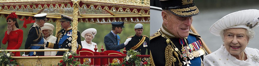 Majestuosidad y pompa en el desfile fluvial por el Támesis del Jubileo de Diamante de la Reina Isabel II