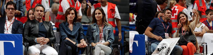 Úrsula Corberó, Luis Medina, Ariadne Artiles, Marcelo y Callejón disfrutan del baloncesto