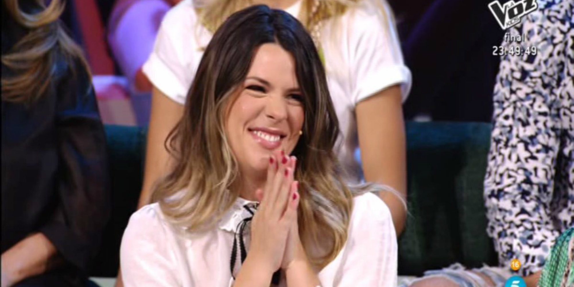 Laura Matamoros reaparece en el plató de 'Supervivientes 2018' tras haber dado a luz a su hijo Matías