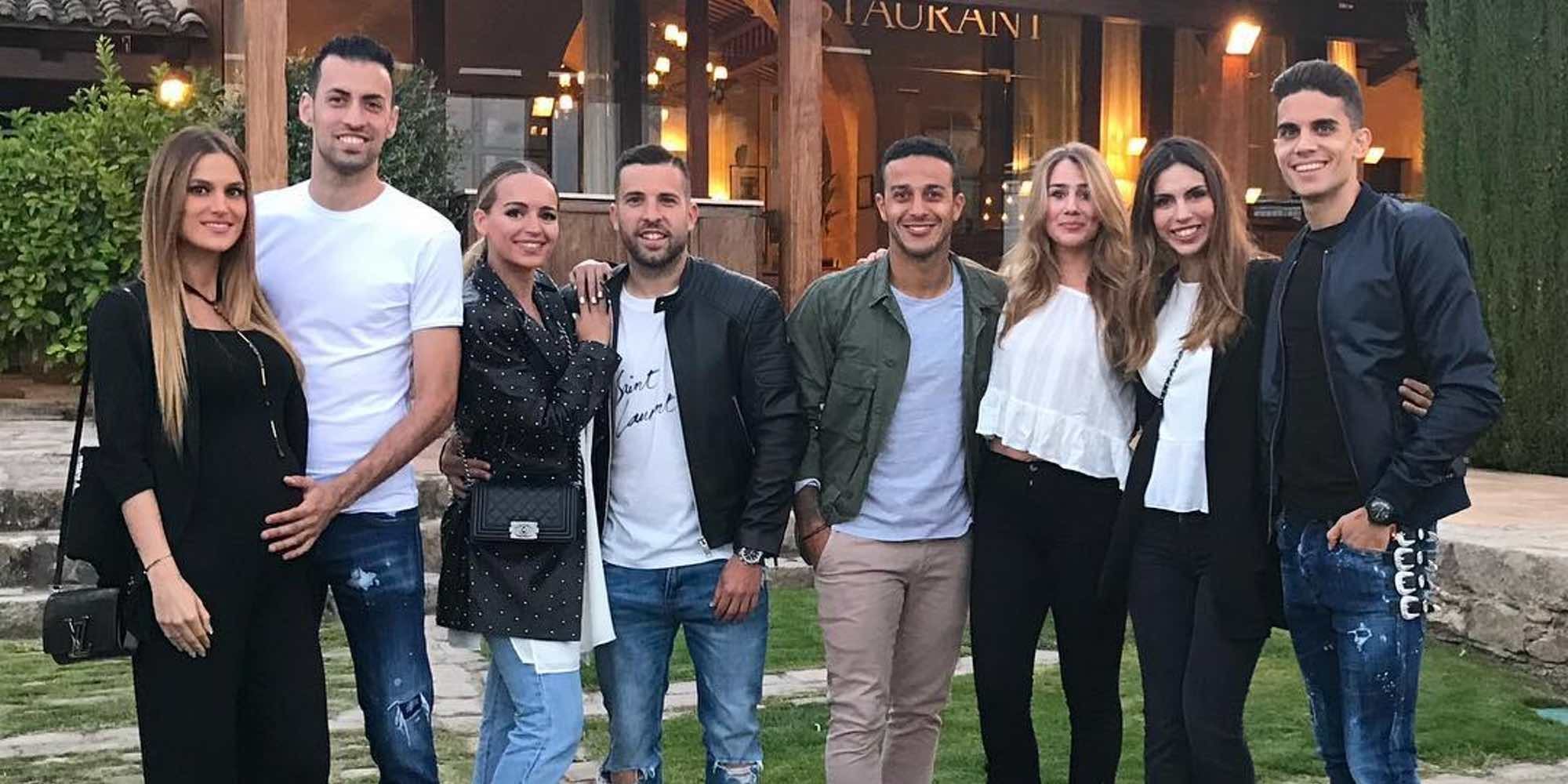 Melissa Jiménez, Elena Galera, Julia Vigas y Romarey Ventura, reunión de WAGs en la Costa Brava