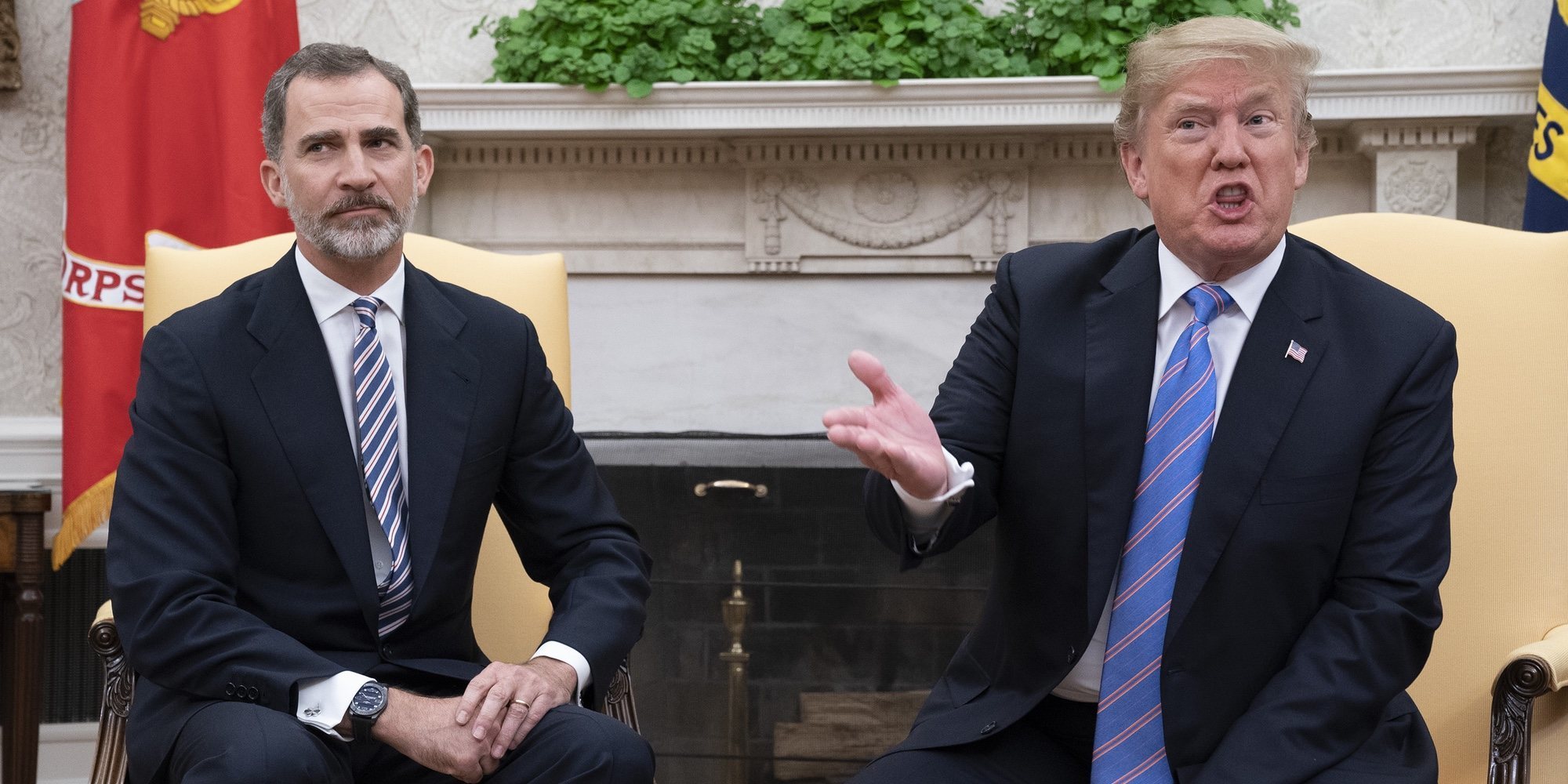 Primer encuentro de los Reyes Felipe y Letizia con Donald y Melania Trump: sonrisas tensas y poca complicidad