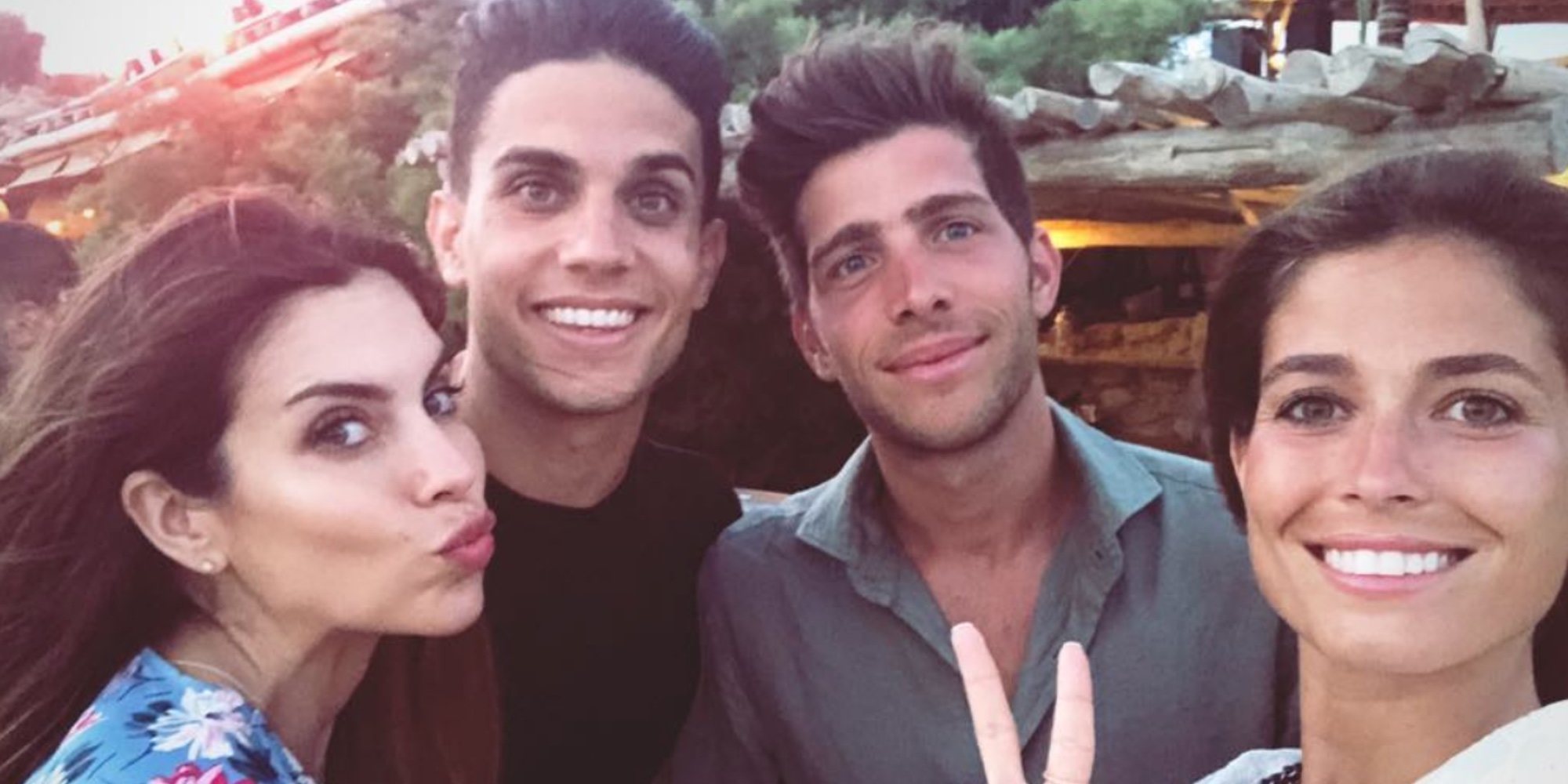 Melissa Jiménez celebra su cumpleaños juntos a Marc Bartra, Sergi Roberto y Coral Simanovich en Mikonos