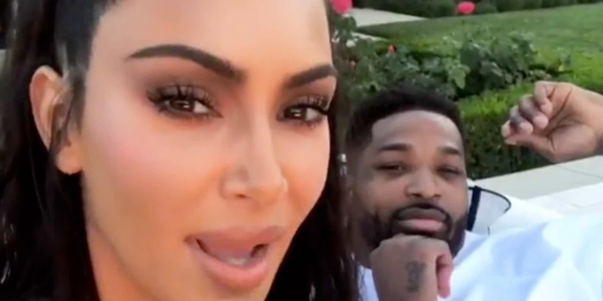 Kim Kardashian y Tristan Thompson 'retransmiten' en directo su reconciliación