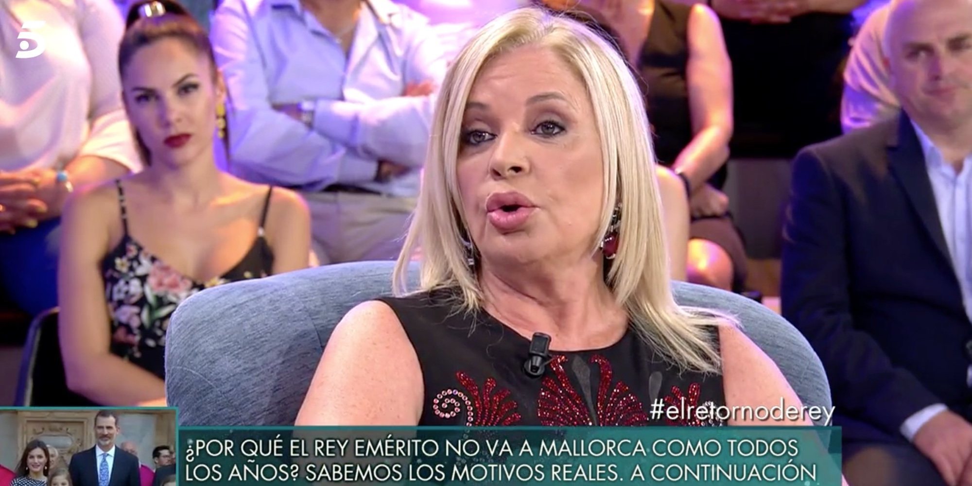 Bárbara Rey juega al misterio cuando le preguntan por Don Juan Carlos: "Hay personas que se les tiene cariño"