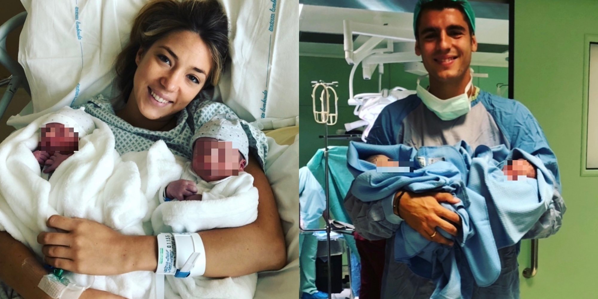 Alice Campello y Álvaro Morata se convierten en padres por partida doble