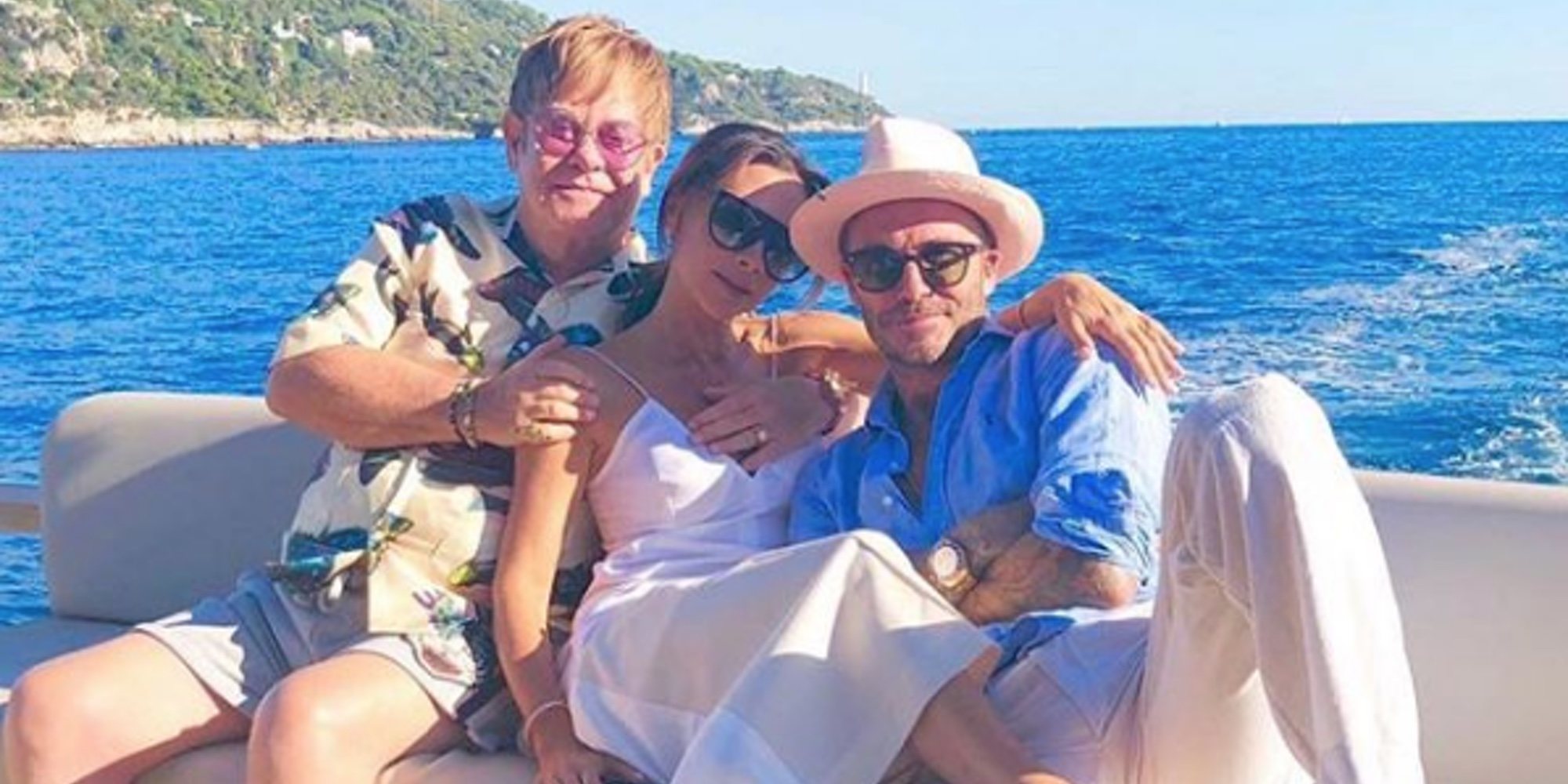 David y Victoria Beckham y Elton John celebran sus 25 años de amistad con unas vacaciones en la Costa Azul