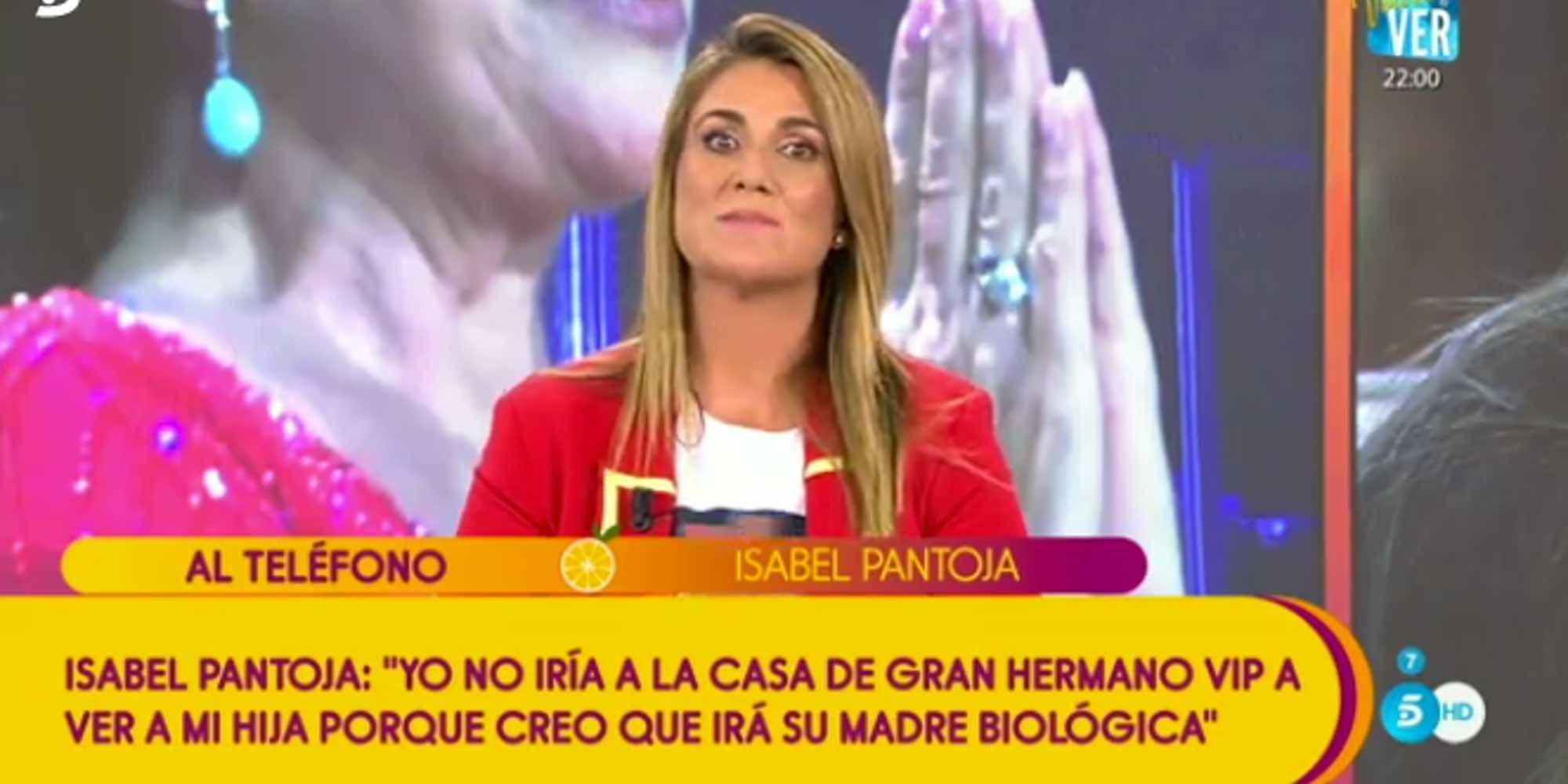 Isabel Pantoja estalla por teléfono en 'Sálvame': "Estoy más tranquila con Chabelita en 'GHVIP' que por ahí