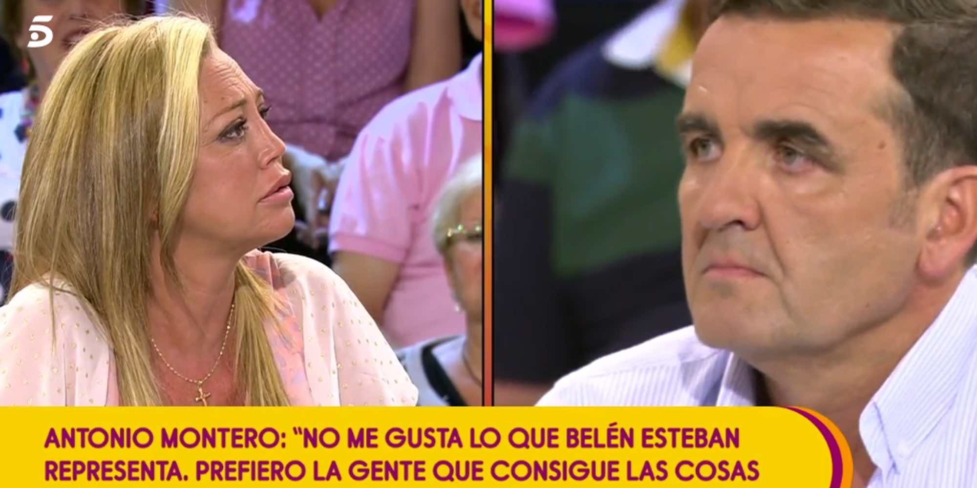 El rifirrafe de Belén Esteban con Antonio Montero por guardar silencio sobre su hija ahora