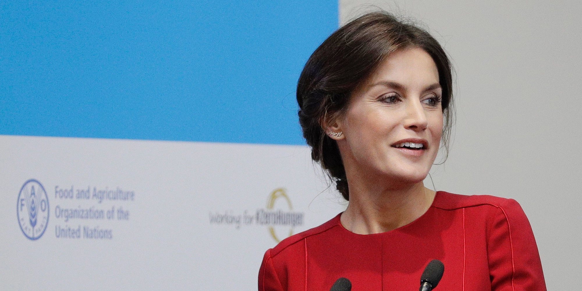 La Reina Letizia pone en valor su agenda internacional en el Día Mundial de la Alimentación con discurso incluido