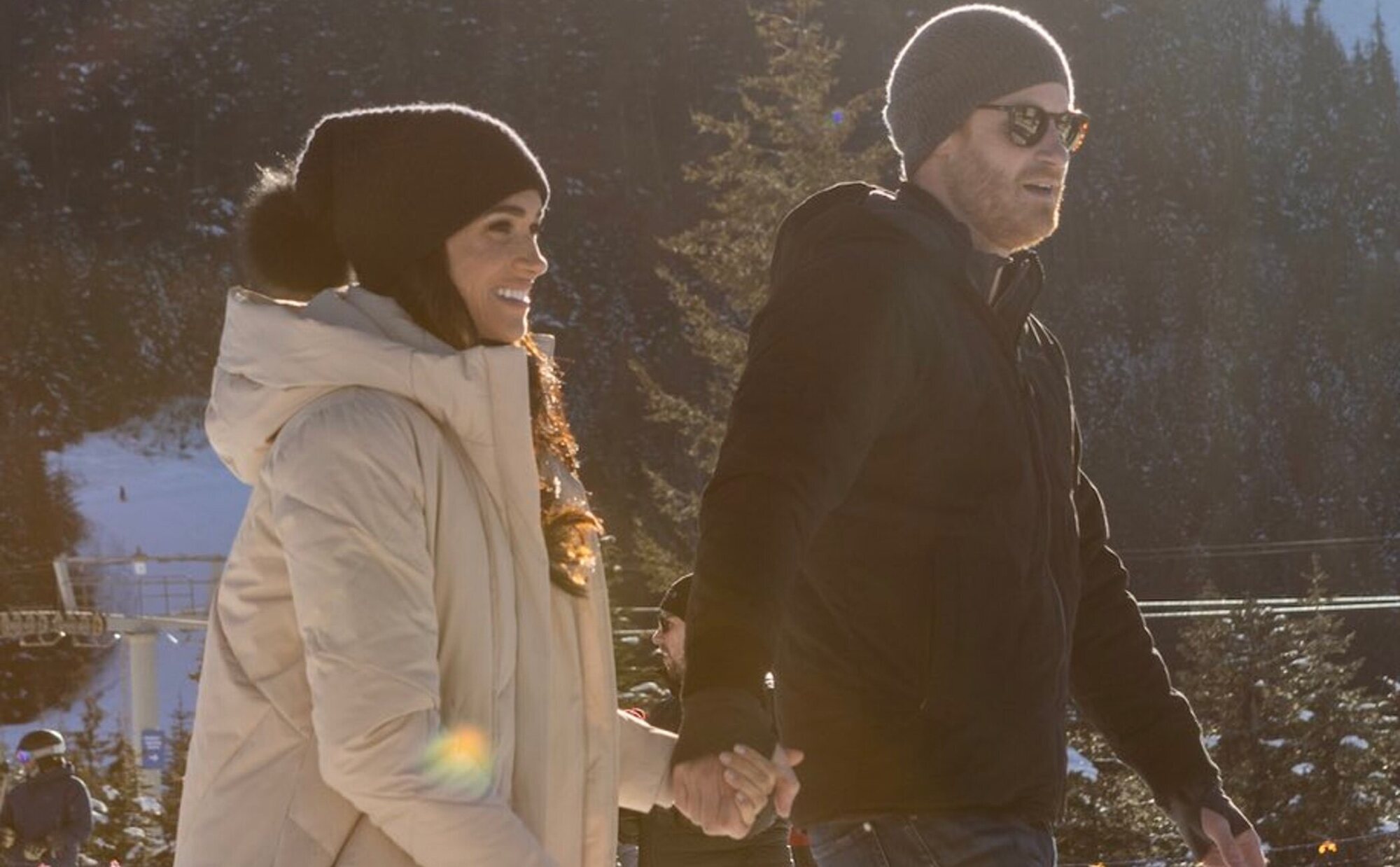 El Príncipe Harry y Meghan Markle, todo amor en la nieve en Canadá en San Valentín por los Invictus Games