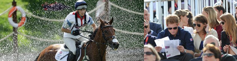 Los Duques de Cambridge, el Príncipe Harry y las Princesas de York apoyan a Zara Phillips en Londres 2012